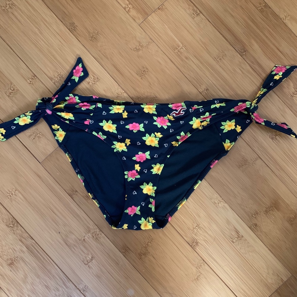 Hollister Navy Floral Bikini Bottom